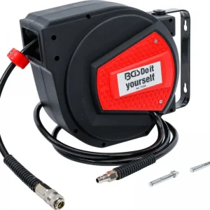 BGS Do It Yourself 71055 Persluchtslang met oproller automatisch 10 m + 1,5 m Nieuwe Collectie