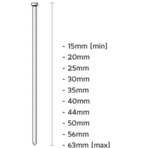 Gecertificeerd Union N-15CVKD Brad gegalvaniseerd 16GA 1,6mm lengte 15mm 2500st