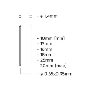 Voordeelprijs Union JA10CVBY Brad gegalvaniseerd bruine kop 21GA 0,95mm lengte 10mm 20000st
