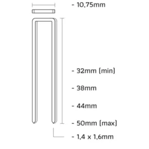Authentiek Union L-50CNHL Kram gegalvaniseerd lengte 50mm 7500st