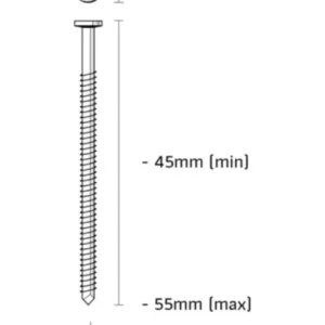 Koop Vandaag Union IGB55ABR Nagel blank geringd vlak gerold lengte 55mm 9000st