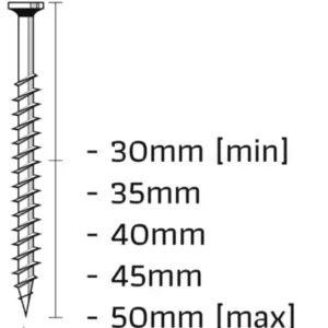 Betrouwbaar Union SM4.0X45SPB Spaanplaatschroeven op strip gebichromatiseerd lengte 45mm 1000st