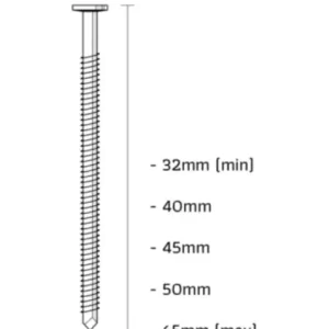 Voordeelprijs Union IJP50ARR-ZW BL Nagel RVS316 geringd vlak gerold lengte 50mm bolkop 200st