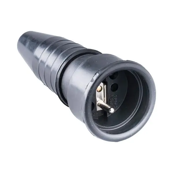 Ambachtelijk Keraf 104457 Volrubber koppelcontactstop 16A 250V penaarde