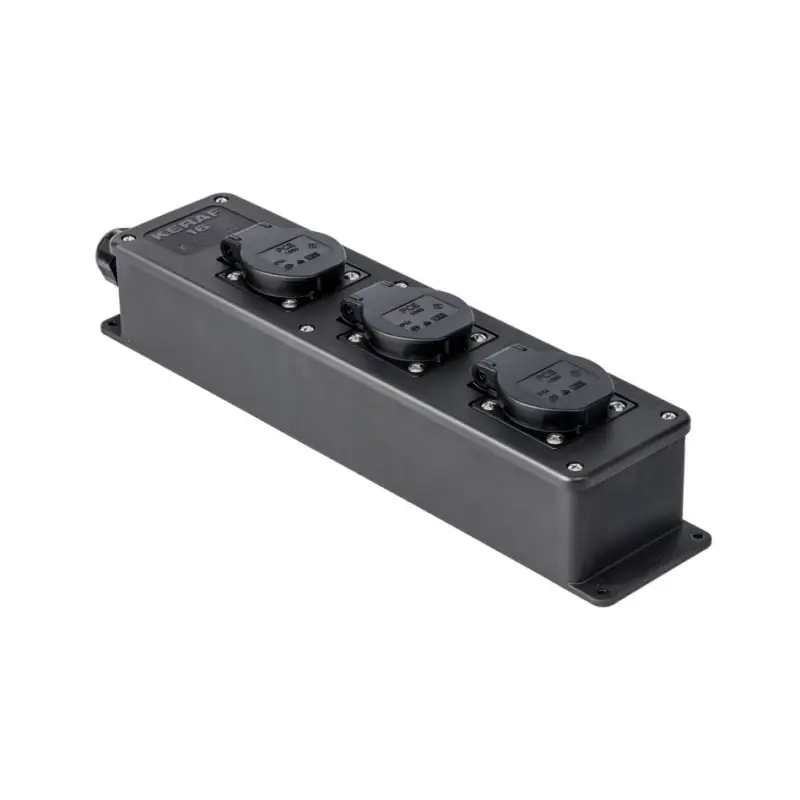 Actieprijs Keraf 104473 Snoercentrale 3-voudig 16A 250V randaarde zwart