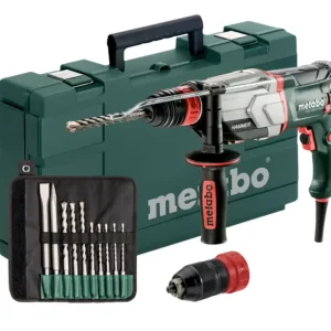 Metabo 600697510 UHE 2660-2 Quick SET Multi-hamer + snelspanboorhouder 800 Watt 18 Nm 2,8 Joule + 10-delige boor/beitelset Merkproduct