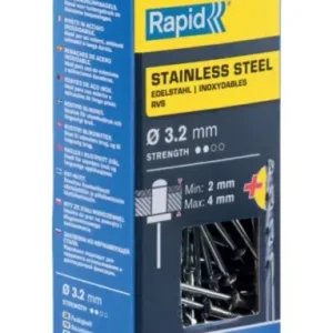 Rapid 5000393 RVS blindklinknagels Ø3,2 x 8 mm 50 stuks Lage Kosten