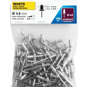 Rapid 5000380 Standaard blindklinknagels Ø4,8 x 10 mm 100 stuks Lage Prijs