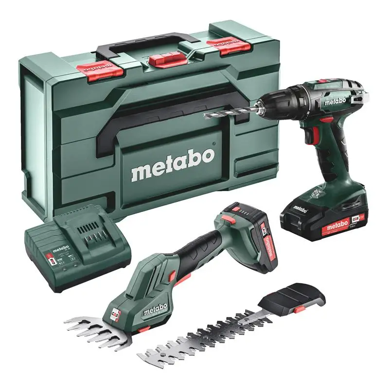 Meest Verkocht Metabo 685186000 Comboset 2.2.5 18V 2.0Ah Li-Ion - BS18 Accuboor + SGS 18 LTX Q Struik- en Grasschaar 685186000