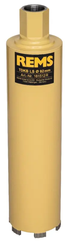 Flitsaanbieding Rems 181512 R TDKB LS 92 × 320 × UNC 1¼ Diamantkernboor Lasergelast Droog voor micro impuls techniek