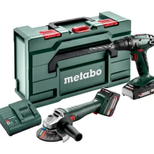 Exclusieve Aanbieding Metabo 685204500 Comboset 2.4.3 18V 2,0Ah Li-Ion - BS18 Accu boorschroefmachine + W 18 L 9-125 Haakse slijper 685204500
