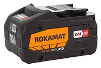 Rokamat 08052 Accu 18 volt 10.0 Ah Li-ion Plaats Bestelling