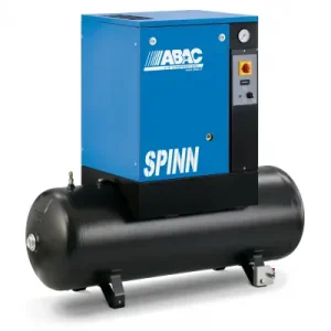 ABAC 4152054953 SPINN E 2.2/270 YD Schroefcompressor op 270L ketel en opgebouwde koeldroger Geld-Terug-Garantie