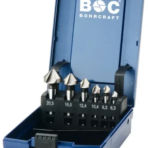 Bohrcraft 17001330006 Verzinkerset KS6-K HSS ABS-Box // 6,3 - 20,5 / 6-dlg Nu Kopen