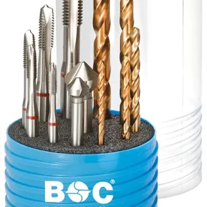 Bohrcraft 41731430012 Combi-Set Roodring Tappen + boren + verzinker HSSE-Co5 // M 4 - M 10 Lage Prijs