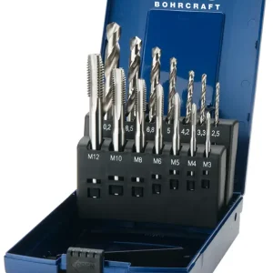 Bohrcraft 41421330014 Machinetappenset HSS-E 14-dlg. MGB14G-K / M3-M12 Aanbieding