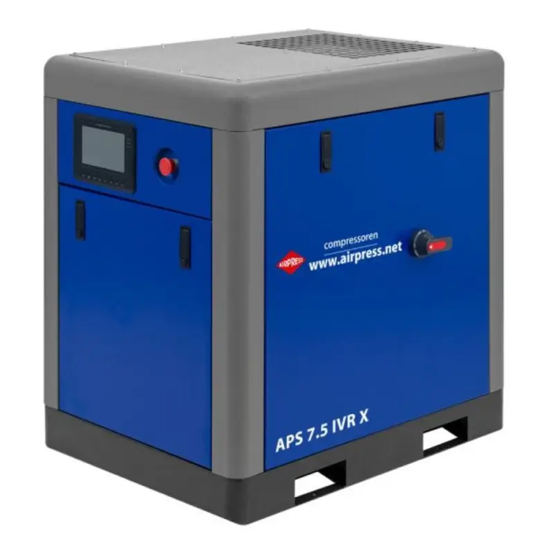Airpress 369407-IVR Schroefcompressor APS 7.5 IVR X 10 bar 7.5 pk/5.5 kW 290-690 l/min Laatste Kans