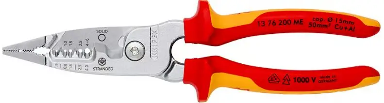 Hoge Kwaliteit Knipex 13 76 200 ME Kabelstripper 5 in 1 Kombitang VDE 200 mm