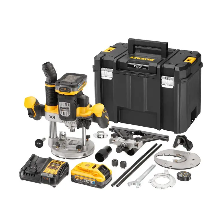 Betrouwbaar DeWalt DCW620H2-QW 18V XR 12mm bovenfrees - 2 x 5.0Ah Powerstack in TSTACK
