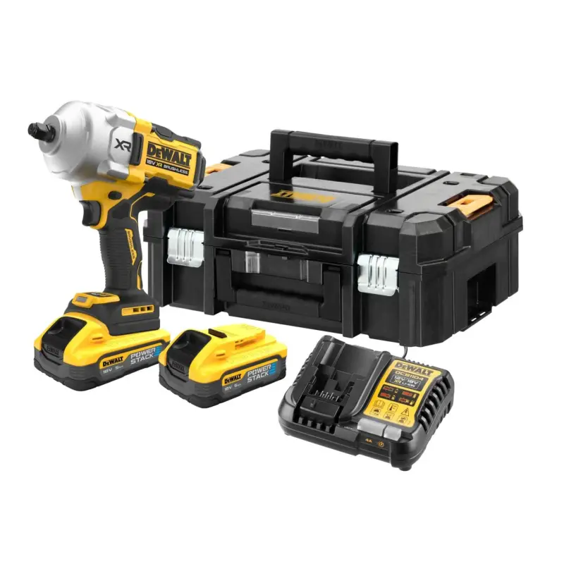 DeWalt DCF961H2T-QW Hoogkoppel Slagmoersleutel 1/2" 18V 5,0Ah Powerstack in TSTACK koffer Finale Uitverkoop