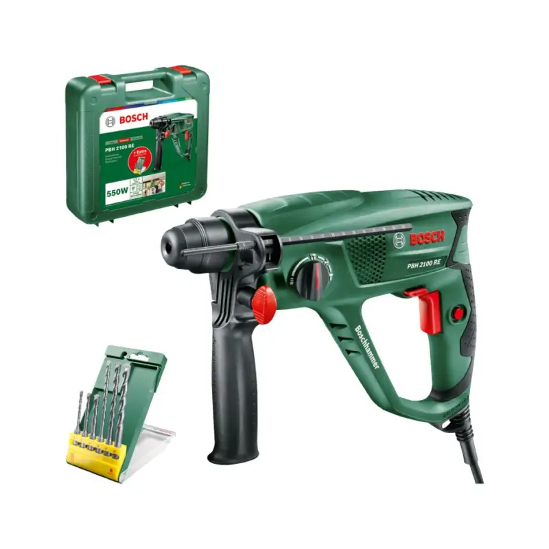 Bosch Groen 06033A9303 PBH 2100 RE Boorhamer set in koffer Favoriet