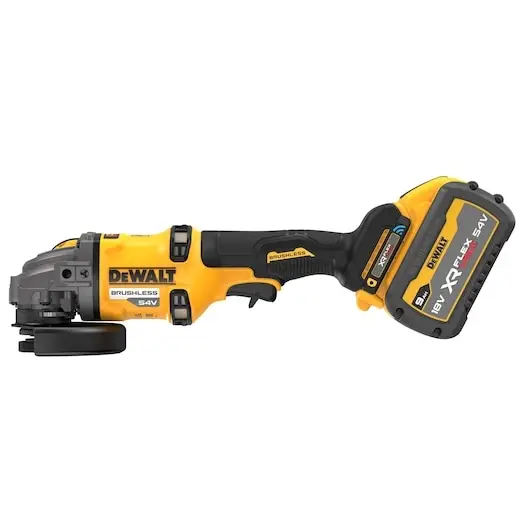 Shop Nu DeWalt DCG418SHDX2-QW 54V XR FLEXVOLT Haakse slijper 125mm veiligheidsschakelaar 2x 9.0Ah en lader in TSTAK koffer