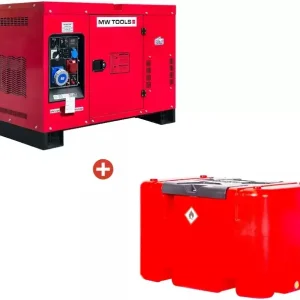 Ambachtelijk Metal Works DG150EPPACK2 DG150EP Diesel Generator 15 kW + Diesel Tank 12V