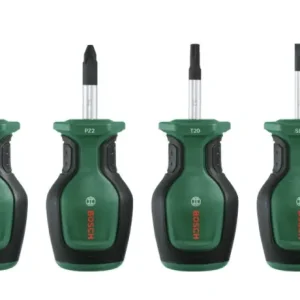Bosch Groen Accessoires 1600A032UJ Korte schroevendraaier set 4 stuks Direct Verzonden