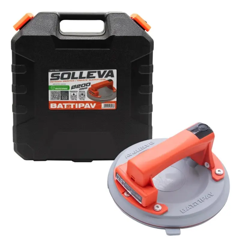 Battipav 13.802.06 Solleva Vacuümheffer Ø 200mm 3.7V 1.2Ah batterij met USB-C lader in koffer Handgemaakt