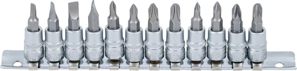 Ambachtelijk BGS 2163 Dopsleutelbitset 6,3 mm (1/4") sleuf, kruiskop PH / PZ 12-delig